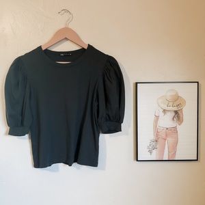 Zara Gray Top, Full Sleeves Small Great Condition